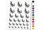 Folk Art Wolf Temporary Tattoo Water Resistant Fake Body Art Set Collection